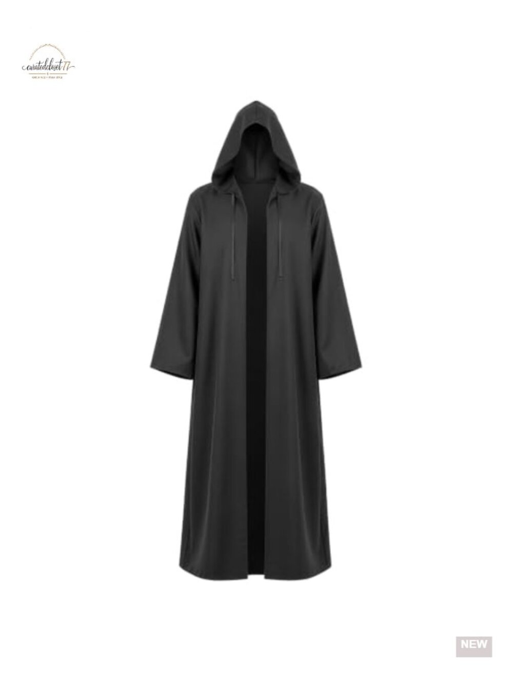Hooded Cloak Cape Medieval Knight Warlock Cosplay Robe Adult